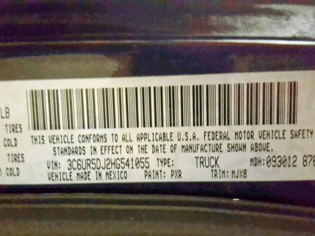 3C6UR5DJ2HG541055 - 2017 RAM 2500 SLT BLACK photo 10