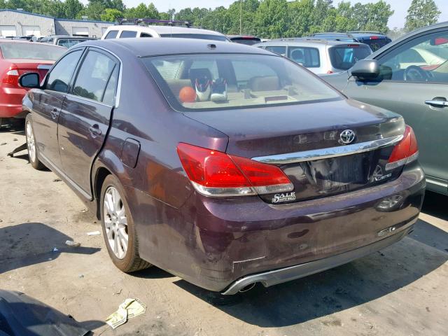 4T1BK3DB1BU388797 - 2011 TOYOTA AVALON BAS PURPLE photo 3