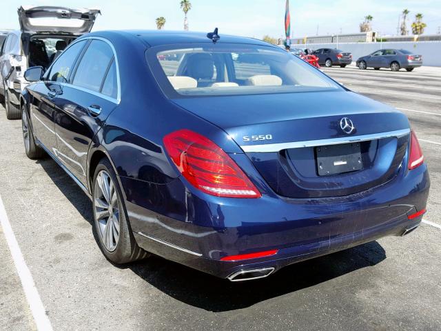 WDDUG8CB9HA298858 - 2017 MERCEDES-BENZ S 550 BLUE photo 3