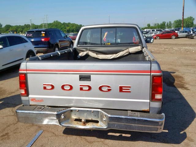 1B7GL23Y9MS283432 - 1991 DODGE DAKOTA SILVER photo 6