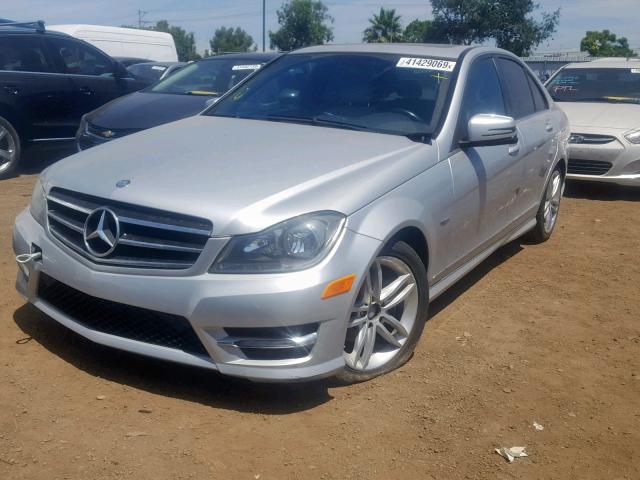 WDDGF4HB0CA605215 - 2012 MERCEDES-BENZ C 250 SILVER photo 2