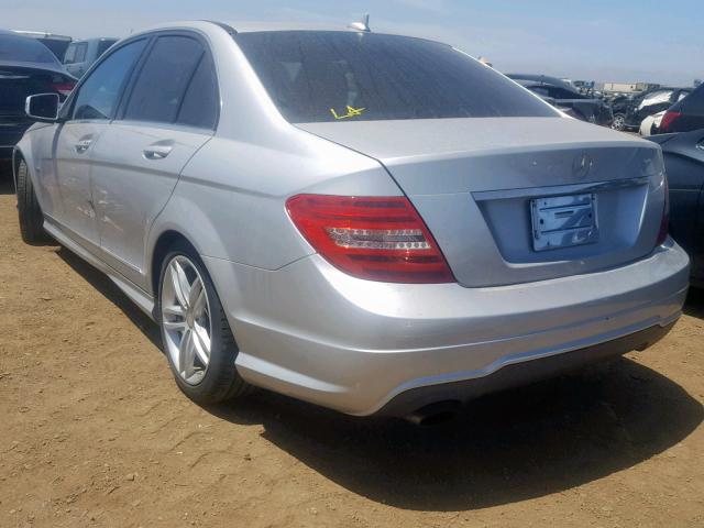 WDDGF4HB0CA605215 - 2012 MERCEDES-BENZ C 250 SILVER photo 3