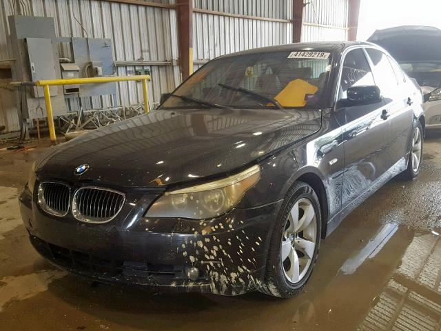 WBANE535X7CW67174 - 2007 BMW 525 I BLACK photo 2