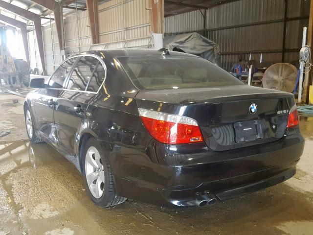 WBANE535X7CW67174 - 2007 BMW 525 I BLACK photo 3