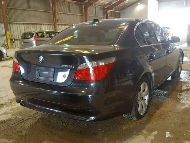 WBANE535X7CW67174 - 2007 BMW 525 I BLACK photo 4