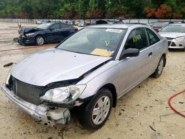 1HGEM22184L078706 - 2004 HONDA CIVIC DX V SILVER photo 2