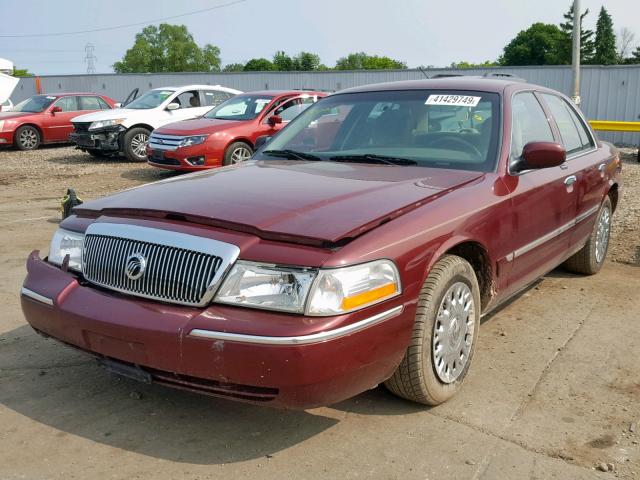 2MEFM74WX4X622309 - 2004 MERCURY GRAND MARQ BURGUNDY photo 2