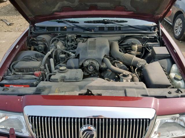 2MEFM74WX4X622309 - 2004 MERCURY GRAND MARQ BURGUNDY photo 7