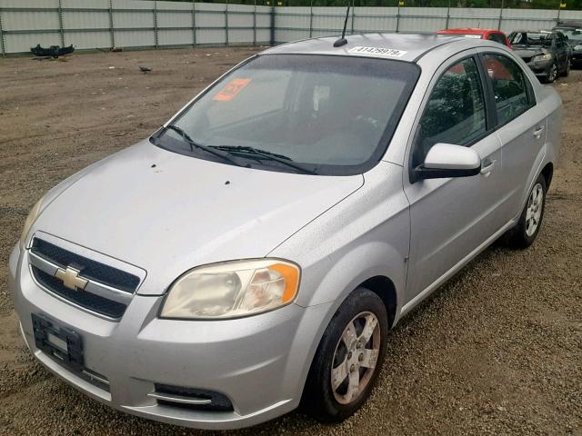 KL1TD56E19B384364 - 2009 CHEVROLET AVEO LS SILVER photo 2