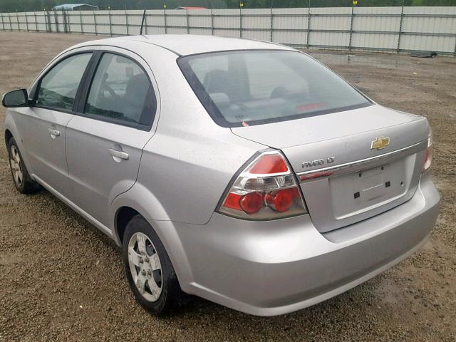 KL1TD56E19B384364 - 2009 CHEVROLET AVEO LS SILVER photo 3