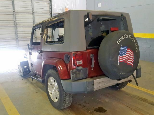 1J4FA54198L535999 - 2008 JEEP WRANGLER S BURGUNDY photo 3