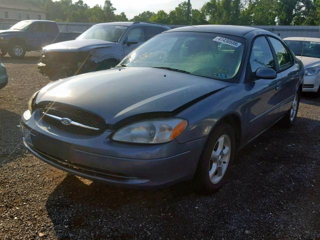 1FAFP55S6YG202928 - 2000 FORD TAURUS SES BLUE photo 2