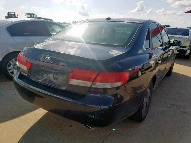 KMHFC46D27A191665 - 2007 HYUNDAI AZERA GLS BLACK photo 4