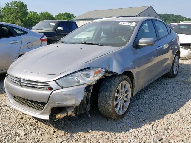 1C3CDFCB0FD174609 - 2015 DODGE DART LIMIT GRAY photo 2