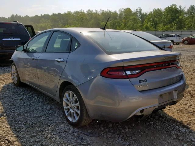 1C3CDFCB0FD174609 - 2015 DODGE DART LIMIT GRAY photo 3