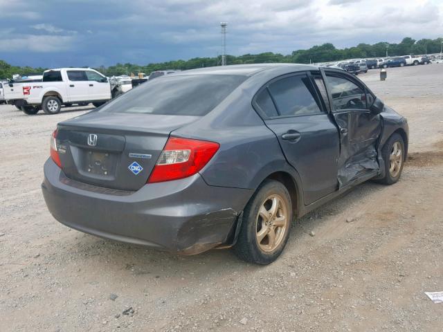 19XFB5F56CE002285 - 2012 HONDA CIVIC NATU GRAY photo 4