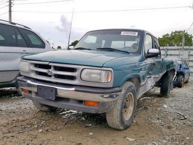 4F4CR16X2RTM06037 - 1994 MAZDA B4000 CAB GREEN photo 2