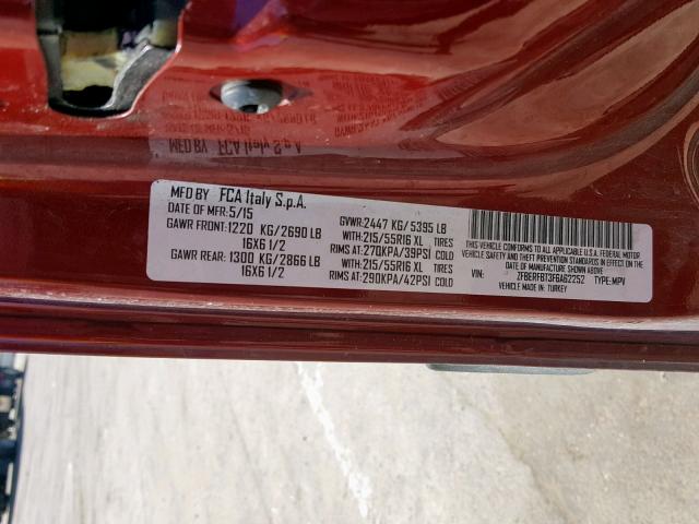 ZFBERFBT3F6A62252 - 2015 RAM PROMASTER 红色 照片 10