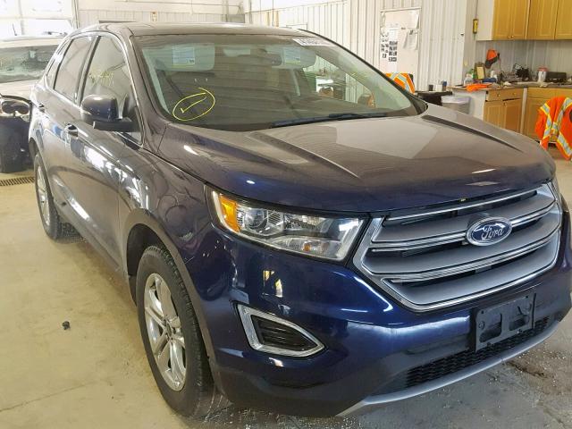 2FMPK4J92GBB57353 - 2016 FORD EDGE SEL BLUE photo 1