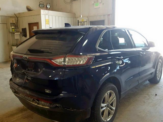 2FMPK4J92GBB57353 - 2016 FORD EDGE SEL BLUE photo 4