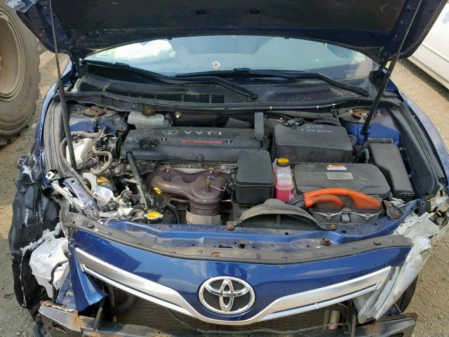 4T1BB3EK1BU134778 - 2011 TOYOTA CAMRY HYBR BLUE photo 7