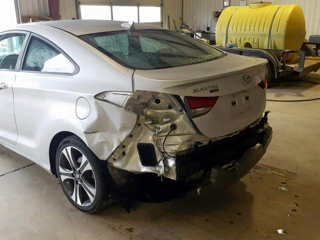 KMHDH6AH5EU028423 - 2014 HYUNDAI ELANTRA CO SILVER photo 9