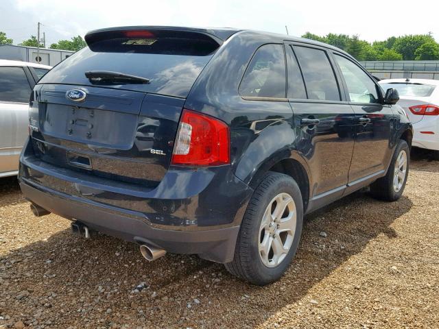 2FMDK3JCXDBC17223 - 2013 FORD EDGE SEL BLUE photo 4