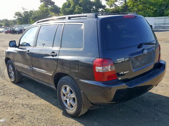 JTEEP21A660182165 - 2006 TOYOTA HIGHLANDER BLACK photo 3