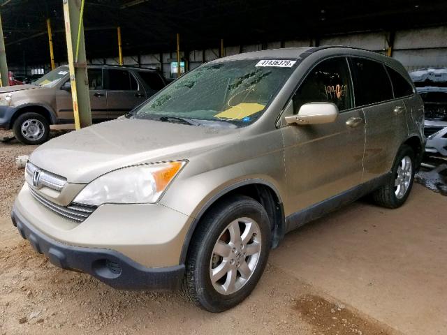 JHLRE38758C016428 - 2008 HONDA CR-V EXL BEIGE photo 2