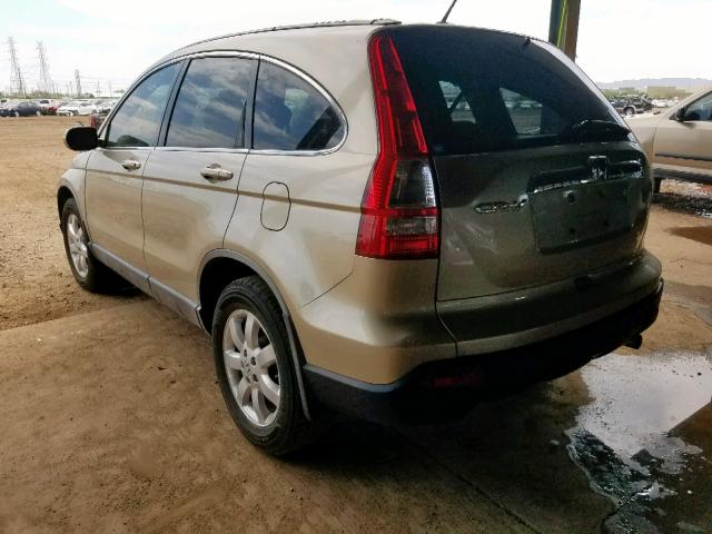 JHLRE38758C016428 - 2008 HONDA CR-V EXL BEIGE photo 3