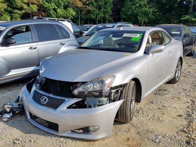 JTHFF2C20A2508569 - 2010 LEXUS IS 250 SILVER photo 2