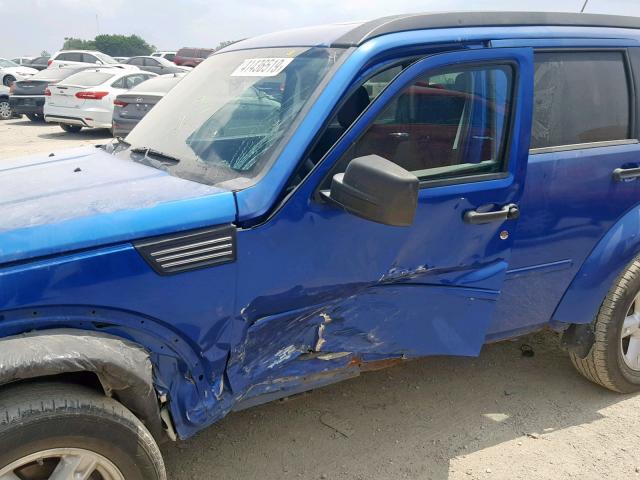 1D8GU28K38W138291 - 2008 DODGE NITRO SXT BLUE photo 9