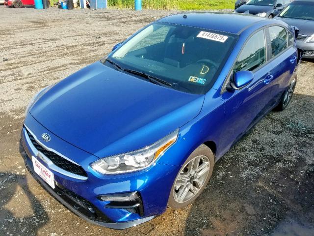 3KPF34AD6KE016692 - 2019 KIA FORTE GT L BLUE photo 2