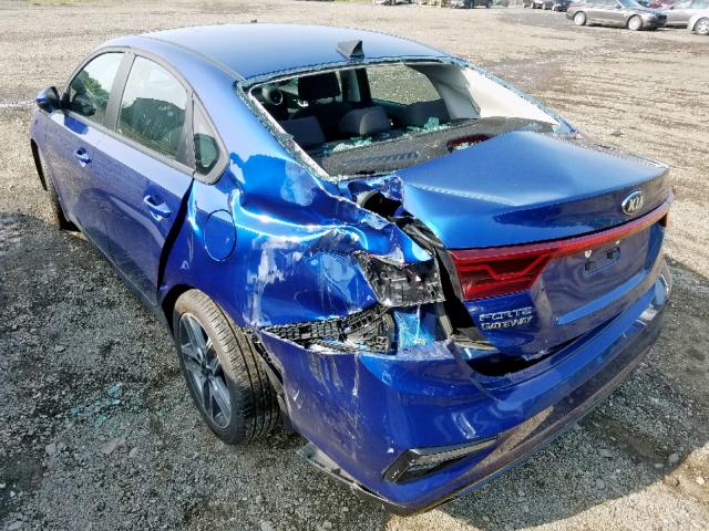 3KPF34AD6KE016692 - 2019 KIA FORTE GT L BLUE photo 3