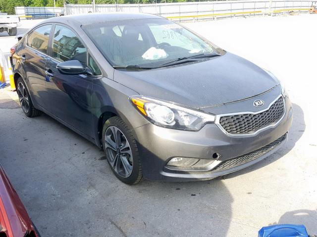 KNAFX4A84E5106928 - 2014 KIA FORTE EX GRAY photo 1