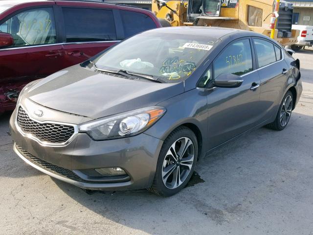 KNAFX4A84E5106928 - 2014 KIA FORTE EX GRAY photo 2