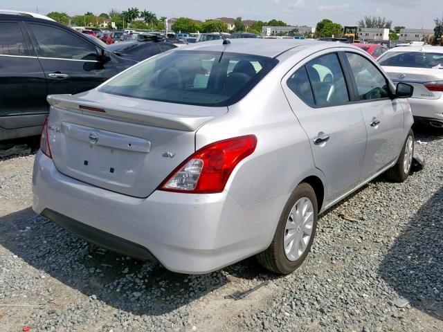 3N1CN7AP9HK434556 - 2017 NISSAN VERSA S SILVER photo 4