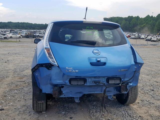 1N4AZ0CP4DC424262 - 2013 NISSAN LEAF S BLUE photo 9