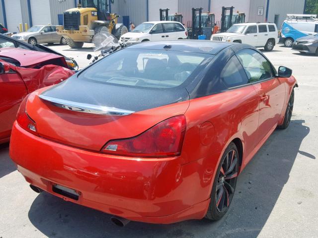 JNKCV64E98M101483 - 2008 INFINITI G37 BASE RED photo 4