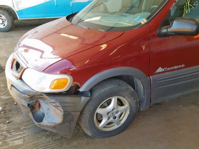 1GMDX03E54D186424 - 2004 PONTIAC MONTANA MAROON photo 10