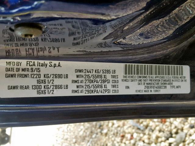 ZFBERFBT4G6B23111 - 2016 RAM PROMASTER 蓝色 照片 10