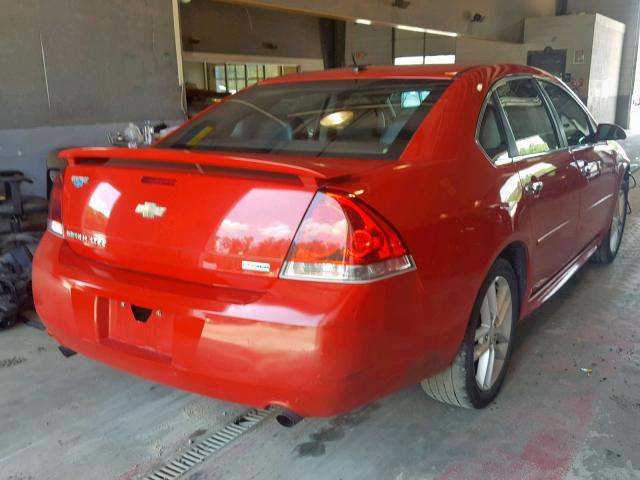 2G1WC5E3XD1236093 - 2013 CHEVROLET IMPALA LTZ RED photo 4