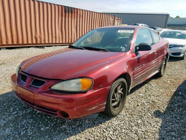 1G2NF12E51M628668 - 2001 PONTIAC GRAND AM S RED photo 2