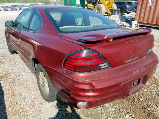 1G2NF12E51M628668 - 2001 PONTIAC GRAND AM S RED photo 3