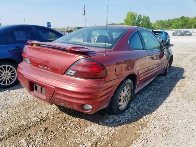 1G2NF12E51M628668 - 2001 PONTIAC GRAND AM S RED photo 4