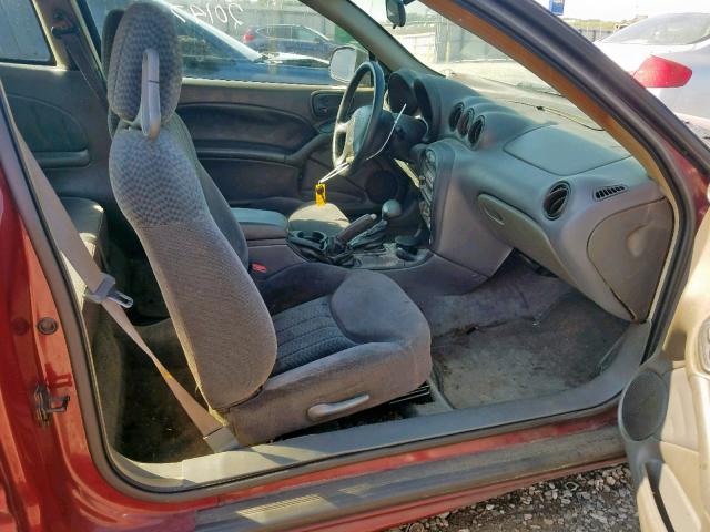 1G2NF12E51M628668 - 2001 PONTIAC GRAND AM S RED photo 5
