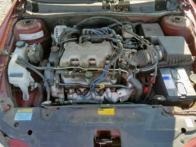 1G2NF12E51M628668 - 2001 PONTIAC GRAND AM S RED photo 7