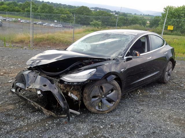 5YJ3E1EA2KF394806 - 2019 TESLA MODEL 3 BLACK photo 2