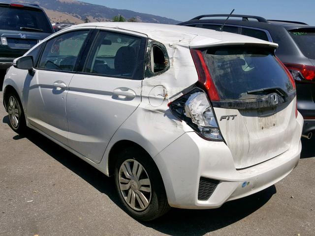 3HGGK5G52FM728613 - 2015 HONDA FIT LX WHITE photo 3