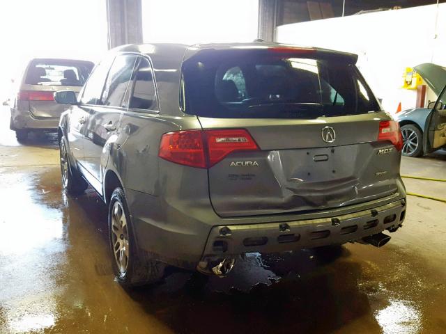 2HNYD28238H517545 - 2008 ACURA MDX GRAY photo 3